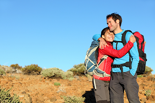 Couple on hike