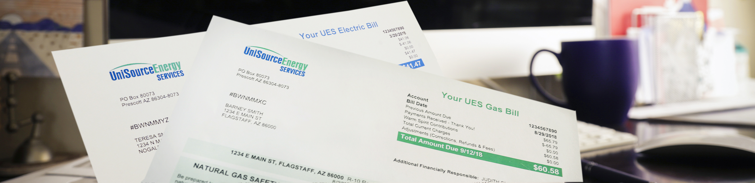 ues gas electric header 2018 Sample bills