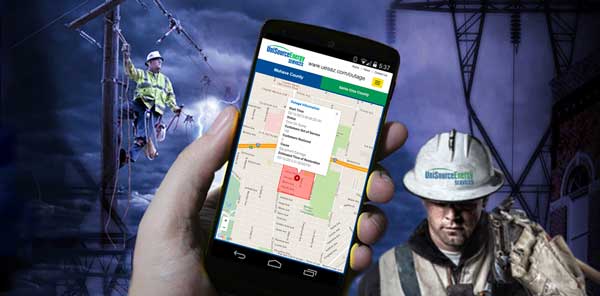 Outage map on phone